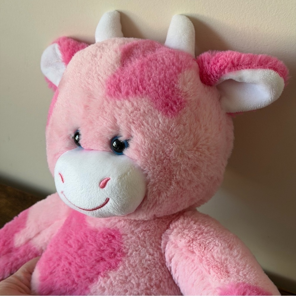 Build A Bear Pink Milkshake Strawberry Cow Plush Limited Release BAB Workshop - Picture 11 of 11
